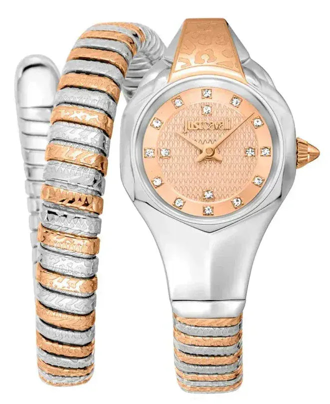 Just Cavalli Amalfi Rose Gold Dial Two Tone Steel Strap Watch for Women - JC1L270M0065