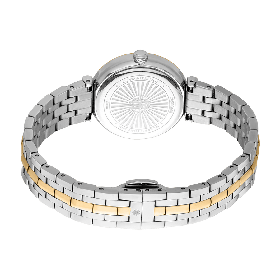 Just Cavalli Chiarezza Snake Core Green Dial Two Tone Steel Strap Watch for Women - RC5L078M0065
