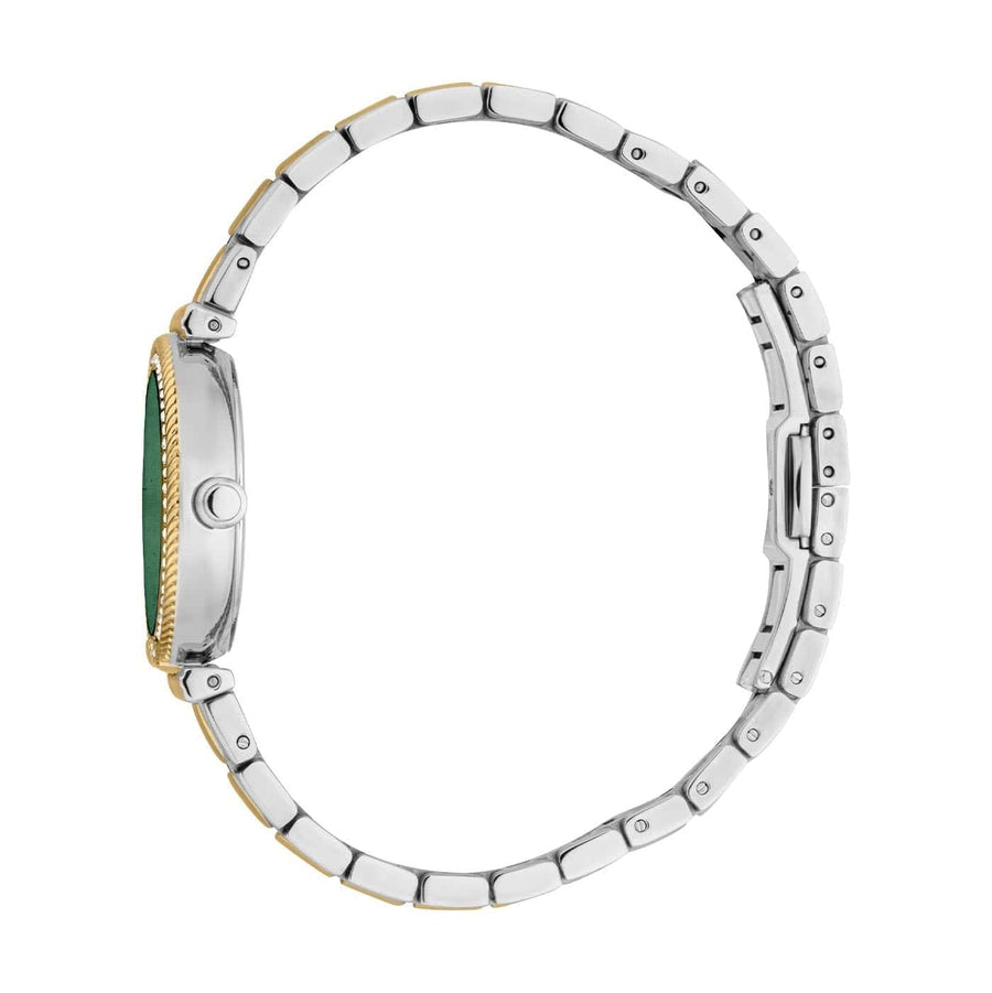 Just Cavalli Chiarezza Snake Core Green Dial Two Tone Steel Strap Watch for Women - RC5L078M0065