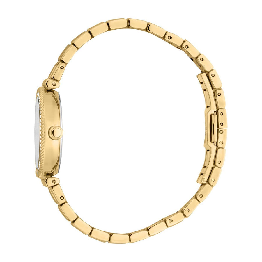 Just Cavalli Chiarezza Snake Core Silver Dial Gold Steel Strap Watch for Women - RC5L078M0025