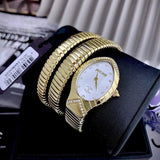 Just Cavalli Classico Lungo White Dial Gold Steel Strap Watch for Women - JC1L248M0025