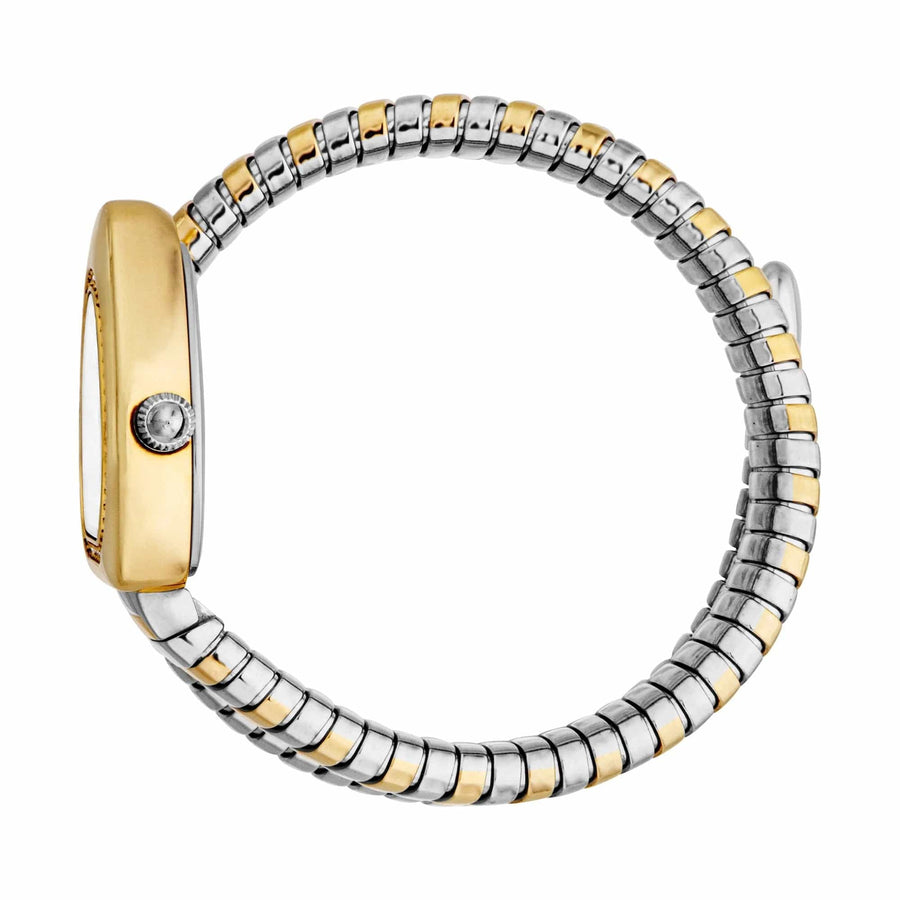 Just Cavalli Classico Lungo White Dial Two Tone Steel Strap Watch for Women - JC1L248M0055