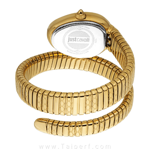 Just Cavalli Cosenza Green Dial Gold Steel Strap Watch for Women - JC1L232M0035
