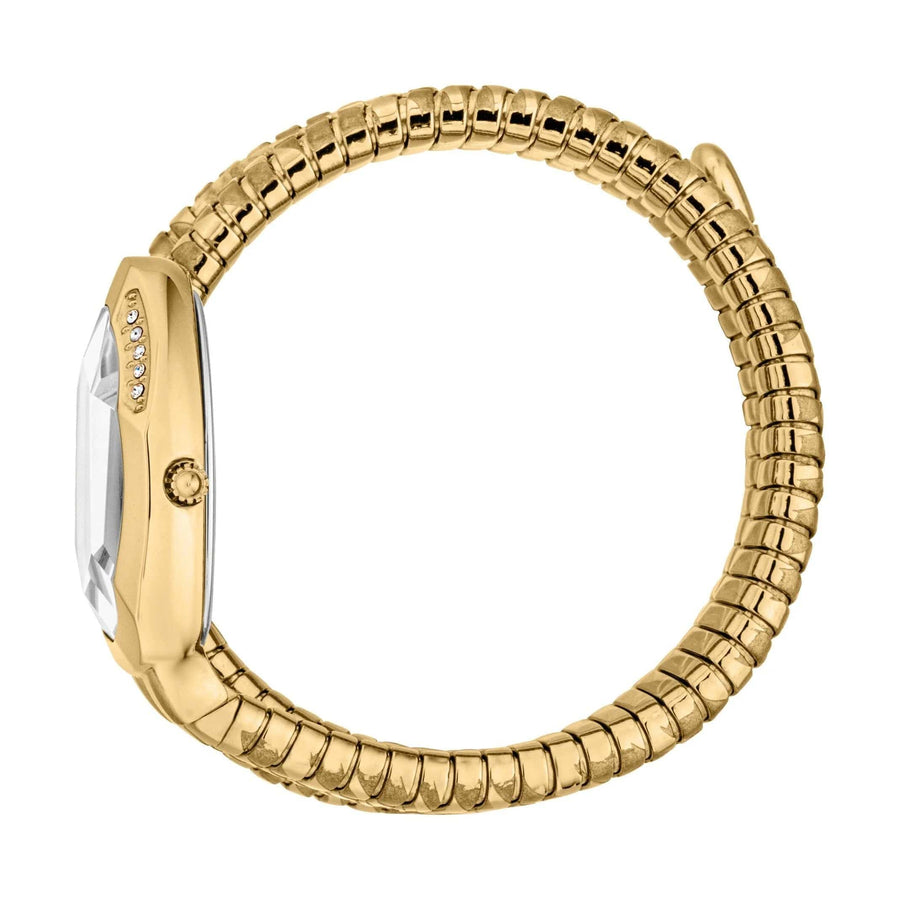 Just Cavalli Cosenza Silver Dial Gold Steel Strap Watch for Women - JC1L232M0025