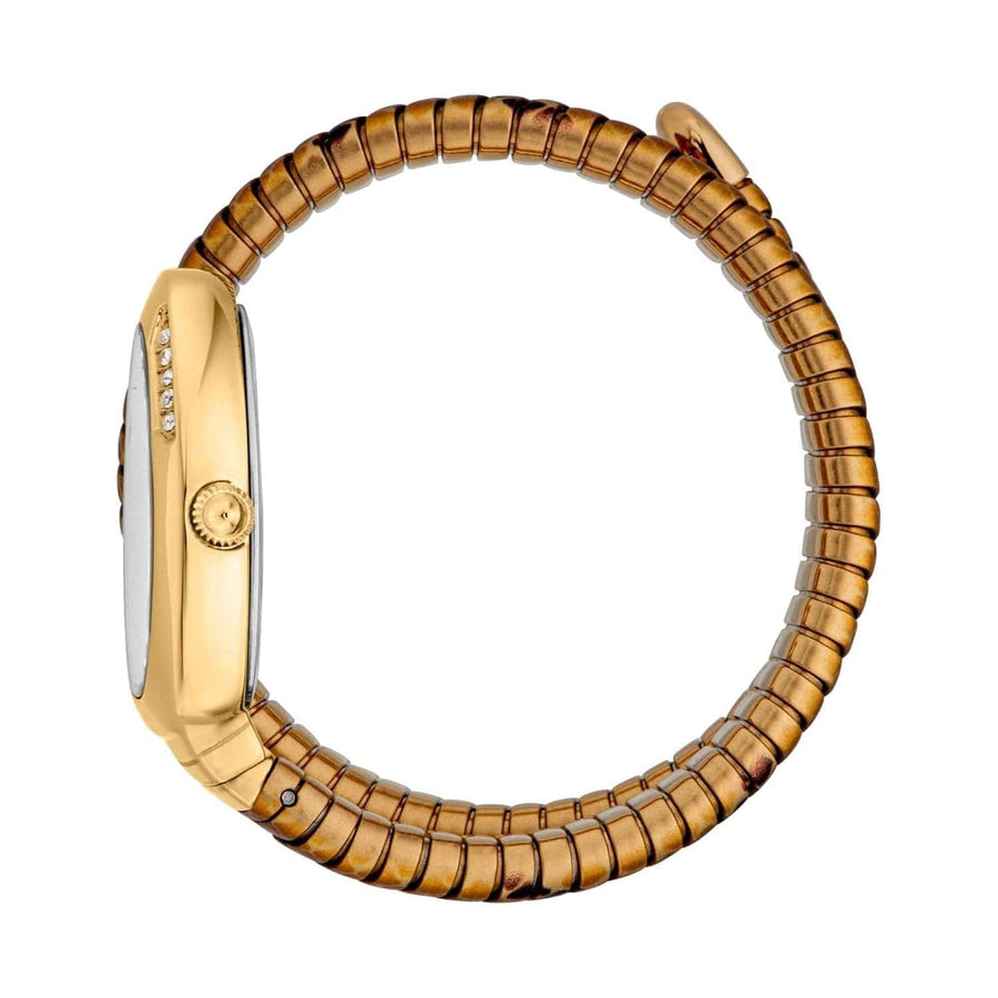 Just Cavalli Cosenza Silver Dial Gold Steel Strap Watch for Women - JC1L251M0025