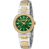 Just Cavalli Donna Glam Green Dial Two Tone Steel Strap Watch for Women - RC5L098M0065