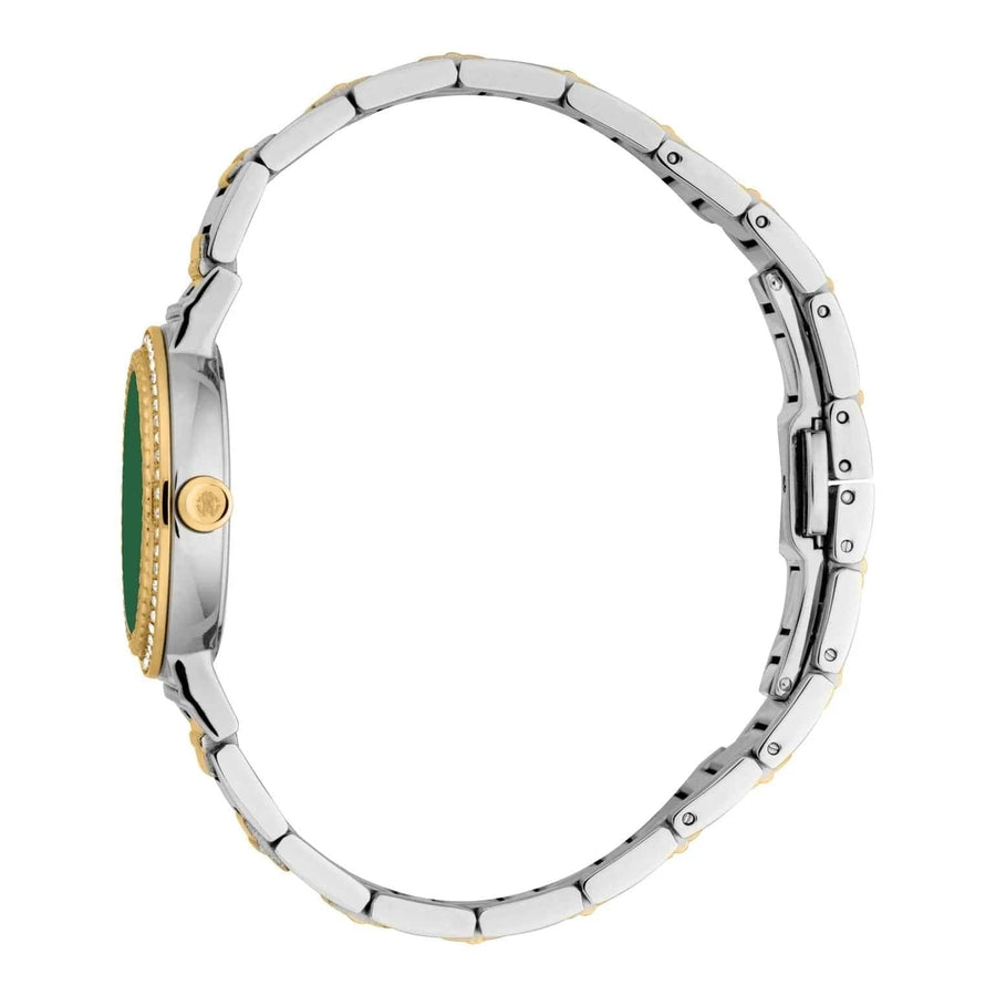 Just Cavalli Donna Glam Green Dial Two Tone Steel Strap Watch for Women - RC5L098M0065