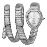 Just Cavalli Doppio Silver Dial Silver Steel Strap Watch for Women - JC1L163M0015