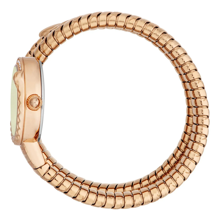 Just Cavalli Enchanting Green Dial Rose Gold Steel Strap Watch for Women - JC1L302M0045