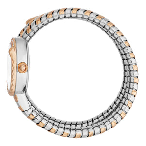 Just Cavalli Enchanting Silver Dial Two Tone Steel Strap Watch for Women - JC1L302M0065