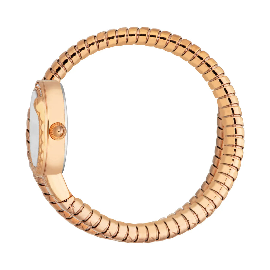 Just Cavalli Enchanting White Dial Rose Gold Steel Strap Watch for Women - JC1L301M0045
