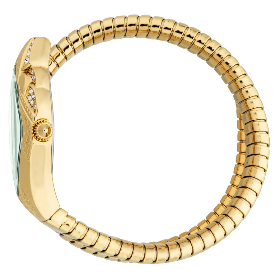Just Cavalli Ferocious Green Dial Gold Steel Strap Watch for Women - JC1L306M0045