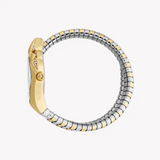 Just Cavalli Ferocious Mother of Pearl White Dial Two Tone Steel Strap Watch for Women - JC1L306M0065