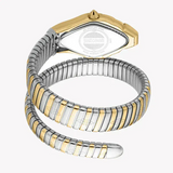 Just Cavalli Ferocious Mother of Pearl White Dial Two Tone Steel Strap Watch for Women - JC1L306M0065