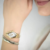 Just Cavalli Ferocious Mother of Pearl White Dial Two Tone Steel Strap Watch for Women - JC1L306M0065