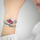 Just Cavalli Ferocious Pink Dial Silver Steel Strap Watch for Women - JC1L306M0025