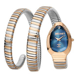 Just Cavalli Glam Evo 4 Blue Dial Two Tone Steel Strap Watch for Women - JC1L209M0085