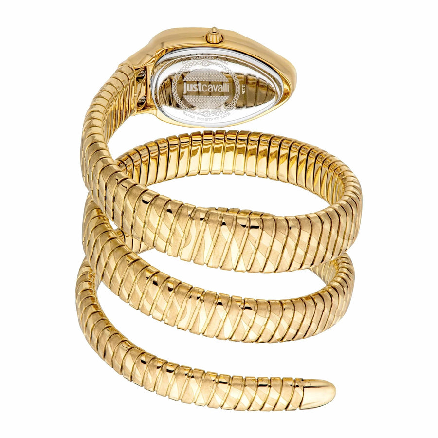 Just Cavalli Glam Evo 4 Mother of Pearl Dial Gold Steel Strap Watch for Women - JC1L229M0025
