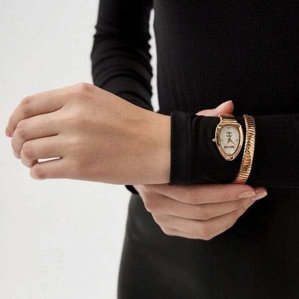 Just Cavalli Glam Evo 4 Mother of Pearl Dial Rose Gold Steel Strap Watch for Women - JC1L229M0045