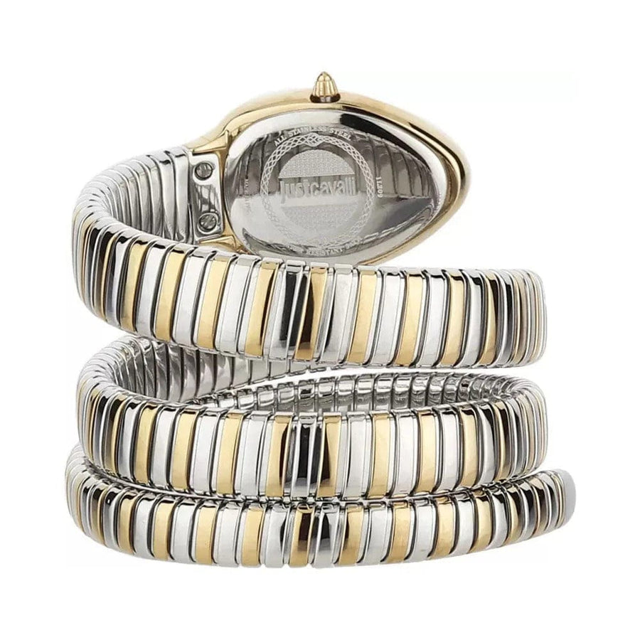 Just Cavalli Glam Evo 4 White Dial Two Tone Steel Strap Watch for Women - JC1L209M0065