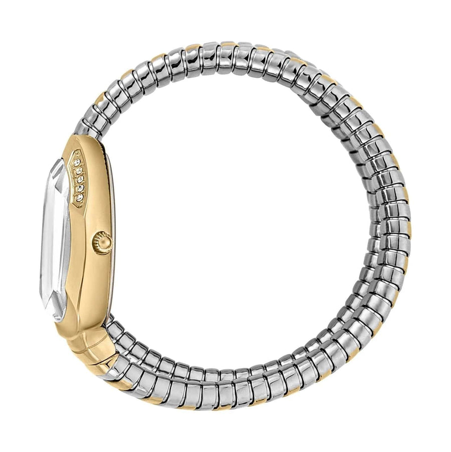 Just Cavalli Glam Evo 4 White Dial Two Tone Steel Strap Watch for Women - JC1L209M0065
