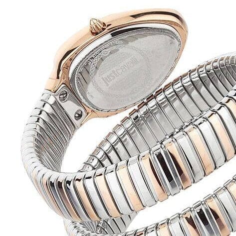 Just Cavalli Glam Evo 4 White Dial Two Tone Steel Strap Watch for Women - JC1L209M0075