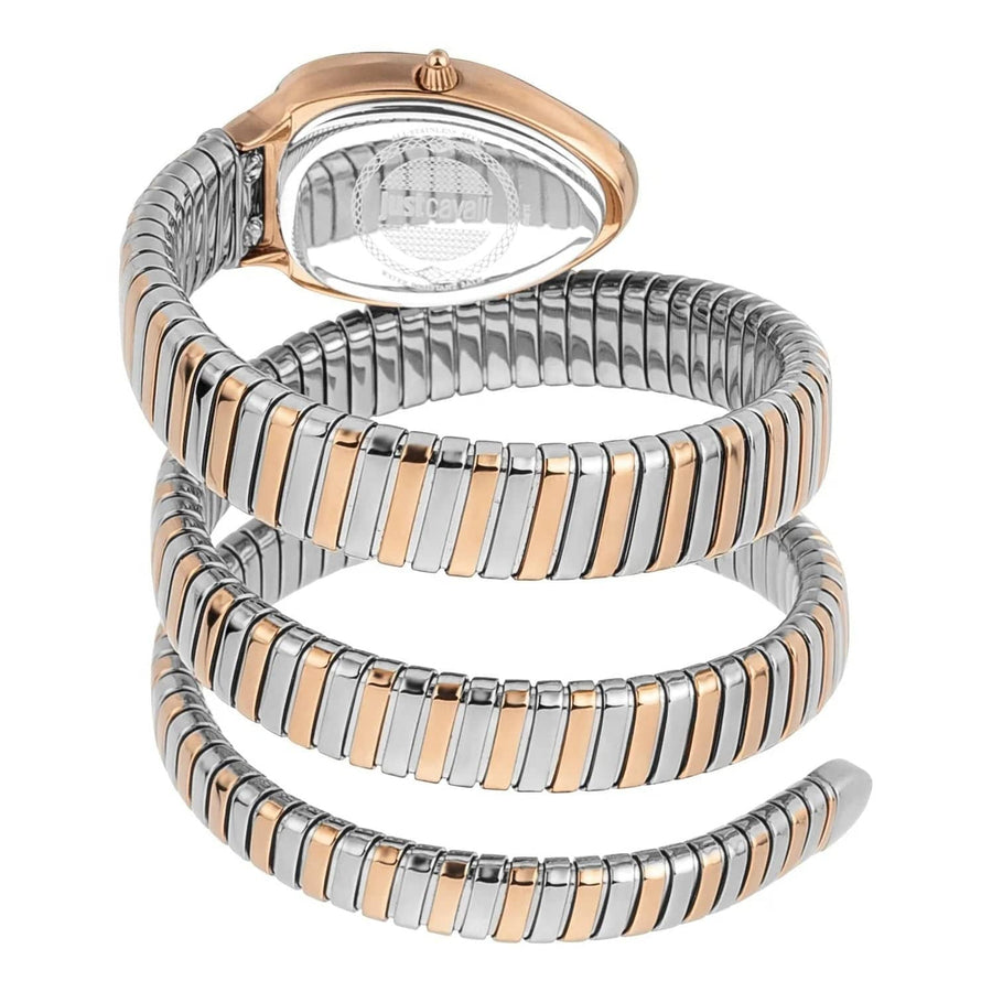 Just Cavalli Glam Evo 4 White Dial Two Tone Steel Strap Watch for Women - JC1L209M0075