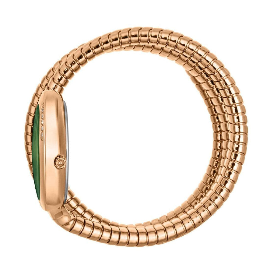 Just Cavalli Glam Evo 5 Green Dial Rose Gold Steel Strap Watch for Women - JC1L228M0055
