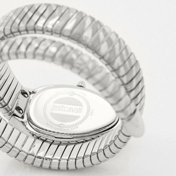 Just Cavalli Glam Evo 8 Pink Dial Silver Steel Strap Watch for Women - JC1L225M0015