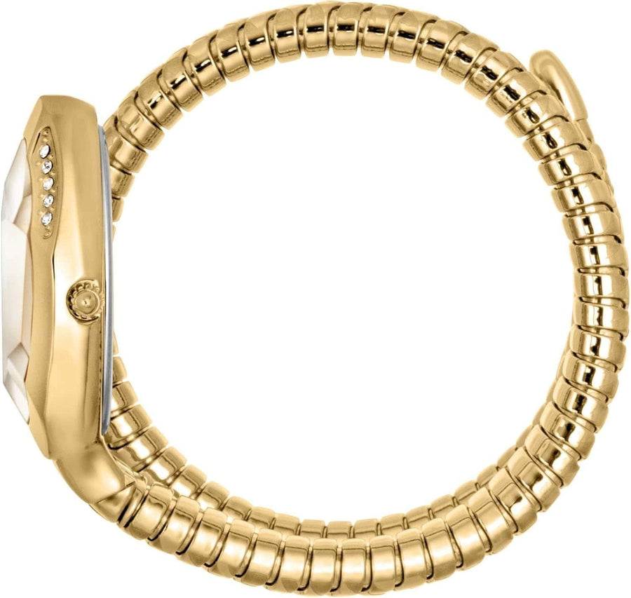 Just Cavalli Glam Evo 8 Silver Dial Gold Steel Strap Watch for Women - JC1L225M0035