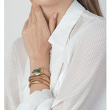 Just Cavalli Glam Evo 9 Green Dial Rose Gold Steel Strap Watch for Women - JC1L224M0055