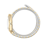 Just Cavalli Glam Evo 9 White Dial Two Tone Steel Strap Watch for Women - JC1L224M0065