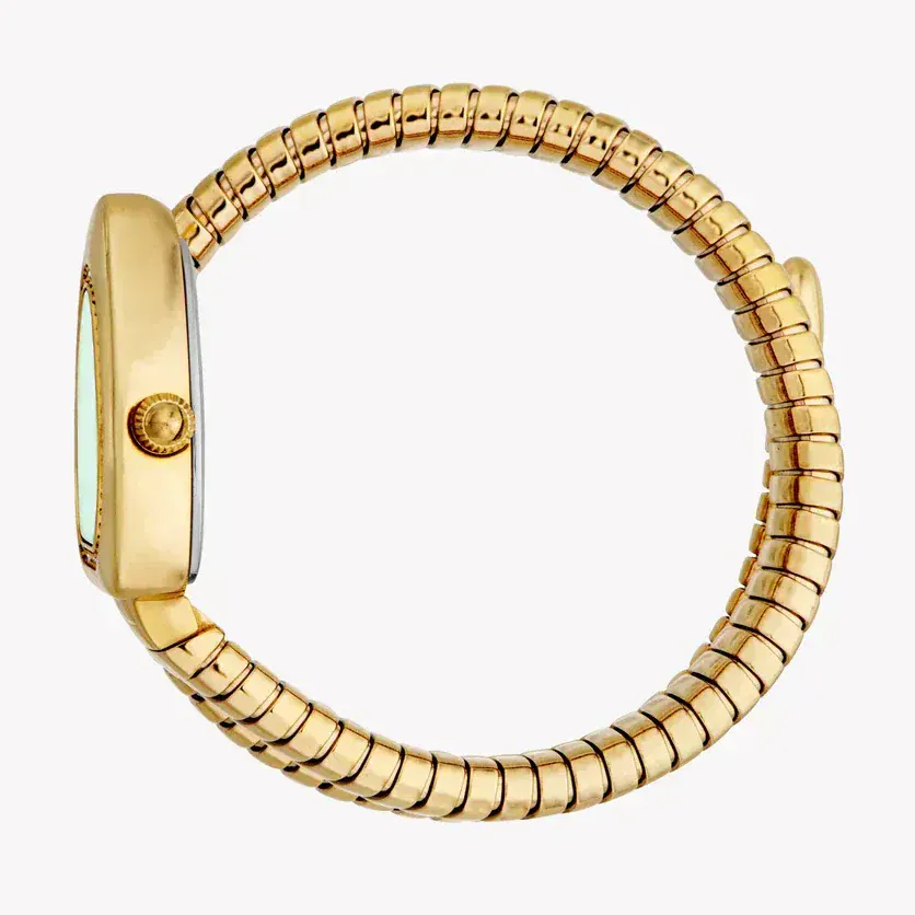 Just Cavalli Lady Snake Green Dial Gold Steel Strap Watch for Women - JC1L249M0035