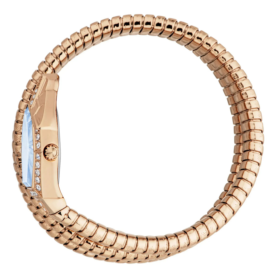 Just Cavalli Mesmerizing Blue Dial Rose Gold Steel Strap Watch for Women - JC1L304M0045