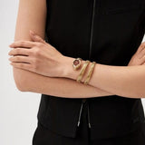 Just Cavalli Mesmerizing Red Dal Gold Steel Strap Watch for Women - JC1L304M0035