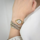 Just Cavalli Mesmerizing White Dial Two Tone Steel Strap Watch for Women - JC1L304M0055