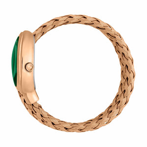 Just Cavalli Novara Green Dial Rose Gold Steel Strap Watch for Women - JC1L264M0045