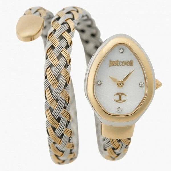 Just Cavalli Novara Mother of Pearl Dial Two Tone Steel Strap Watch for Women - JC1L264M0055