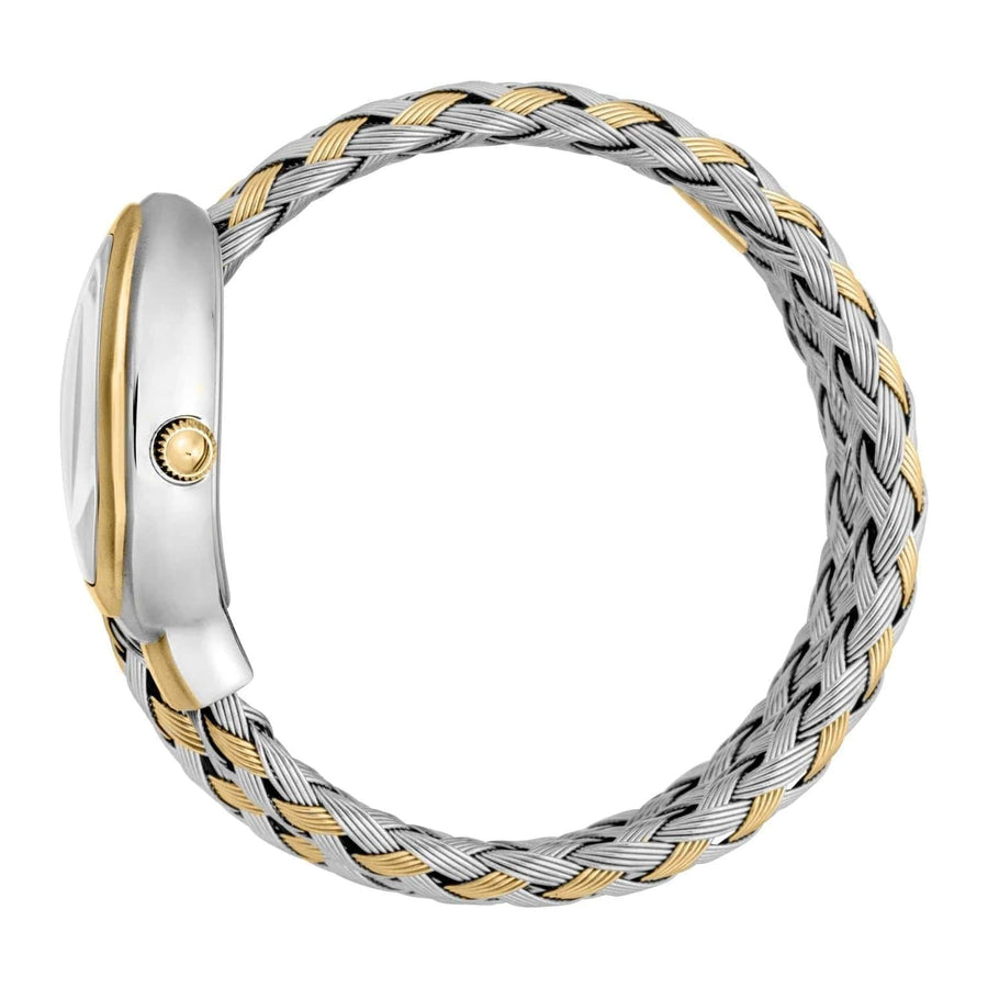 Just Cavalli Novara Mother of Pearl Dial Two Tone Steel Strap Watch for Women - JC1L264M0055