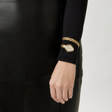 Just Cavalli Novara Silver Dial Gold Steel Strap Watch for Women - JC1L264M0025