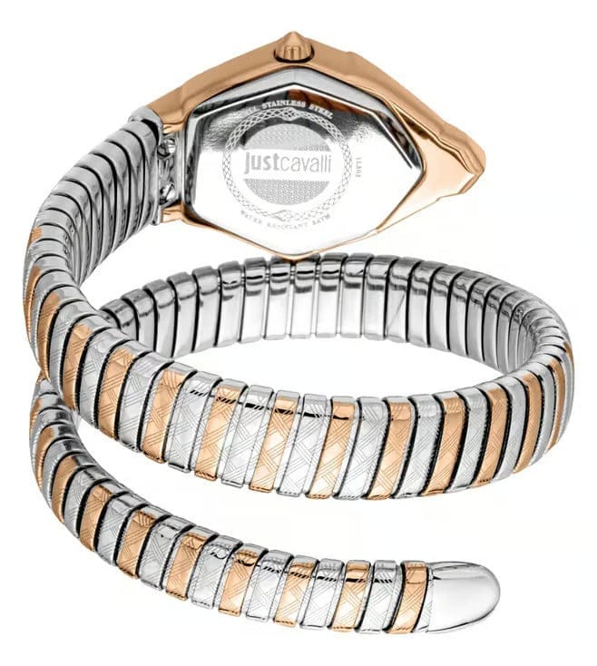 Just Cavalli Ornato Pink Dial Two Tone Steel Strap Watch for Women - JC1L303M0065