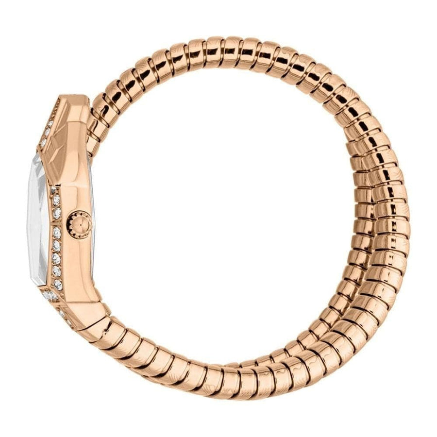 Just Cavalli Ornato White Dial Rose Gold Steel Strap Watch for Women - JC1L303M0045