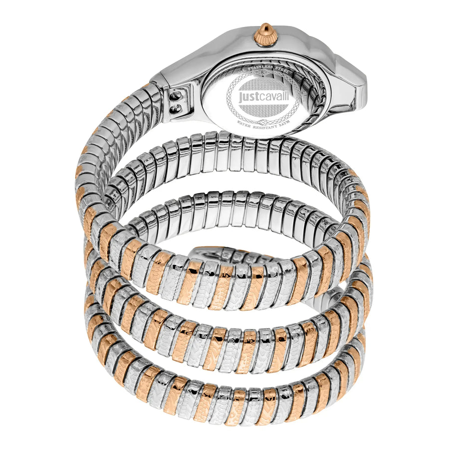 Just Cavalli Ravenna Silver Dial Two Tone Steel Strap Watch for Women - JC1L271M0065