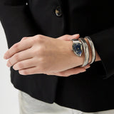 Just Cavalli Serpente Metallica Blue Dial Silver Steel Strap Watch for Women - JC1L224M0025