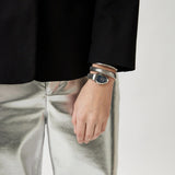 Just Cavalli Serpente Metallica Blue Dial Silver Steel Strap Watch for Women - JC1L224M0025