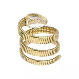 Just Cavalli Serpente Metallica Gold Dial Gold Steel Strap Watch for Women - JC1L209M0035