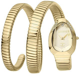 Just Cavalli Serpente Metallica Gold Dial Gold Steel Strap Watch for Women - JC1L209M0035