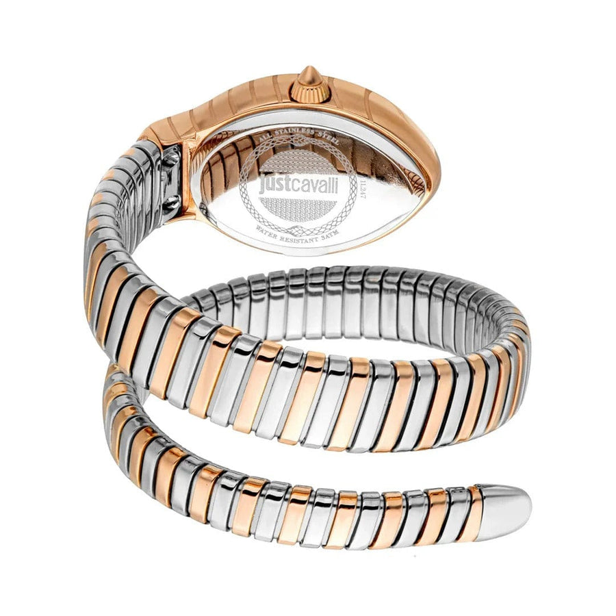 Just Cavalli Serpente Metallica Rose Gold Dial Two Tone Steel Strap Watch for Women - JC1L208M0075