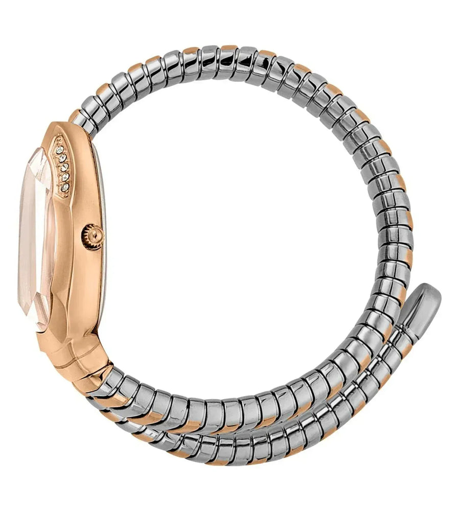 Just Cavalli Serpente Metallica Rose Gold Dial Two Tone Steel Strap Watch for Women - JC1L208M0075