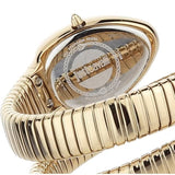 Just Cavalli Serpente Metallica White Dial Gold Steel Strap Watch for Women - JC1L208M0035